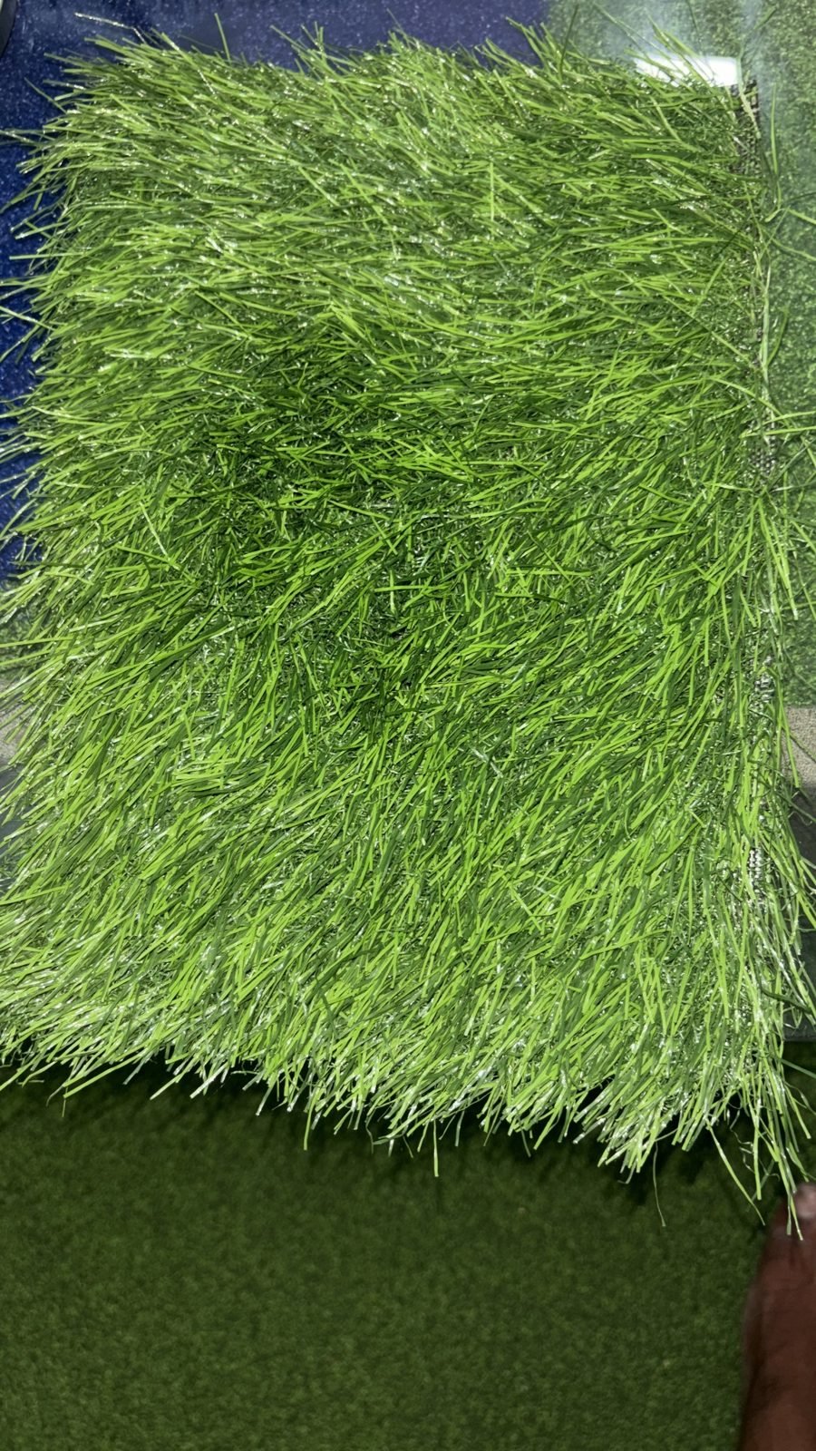 Artificial grass product close up